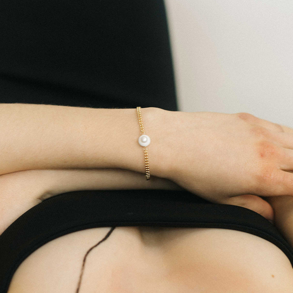 珍珠系列 Pearl Series - 水泥珍珠經典款手鏈