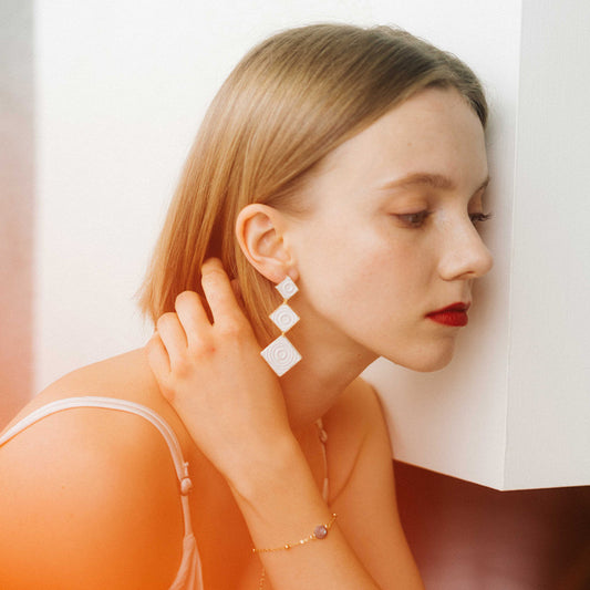 水紋系列 Wave Series - 三重水紋耳環