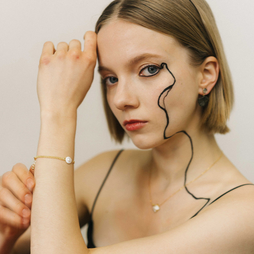 珍珠系列 Pearl Series - 水泥珍珠經典款手鏈