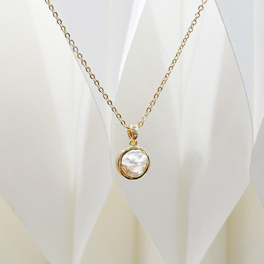 水晶系列 Crystal Series - 白晝圓形水晶項鏈