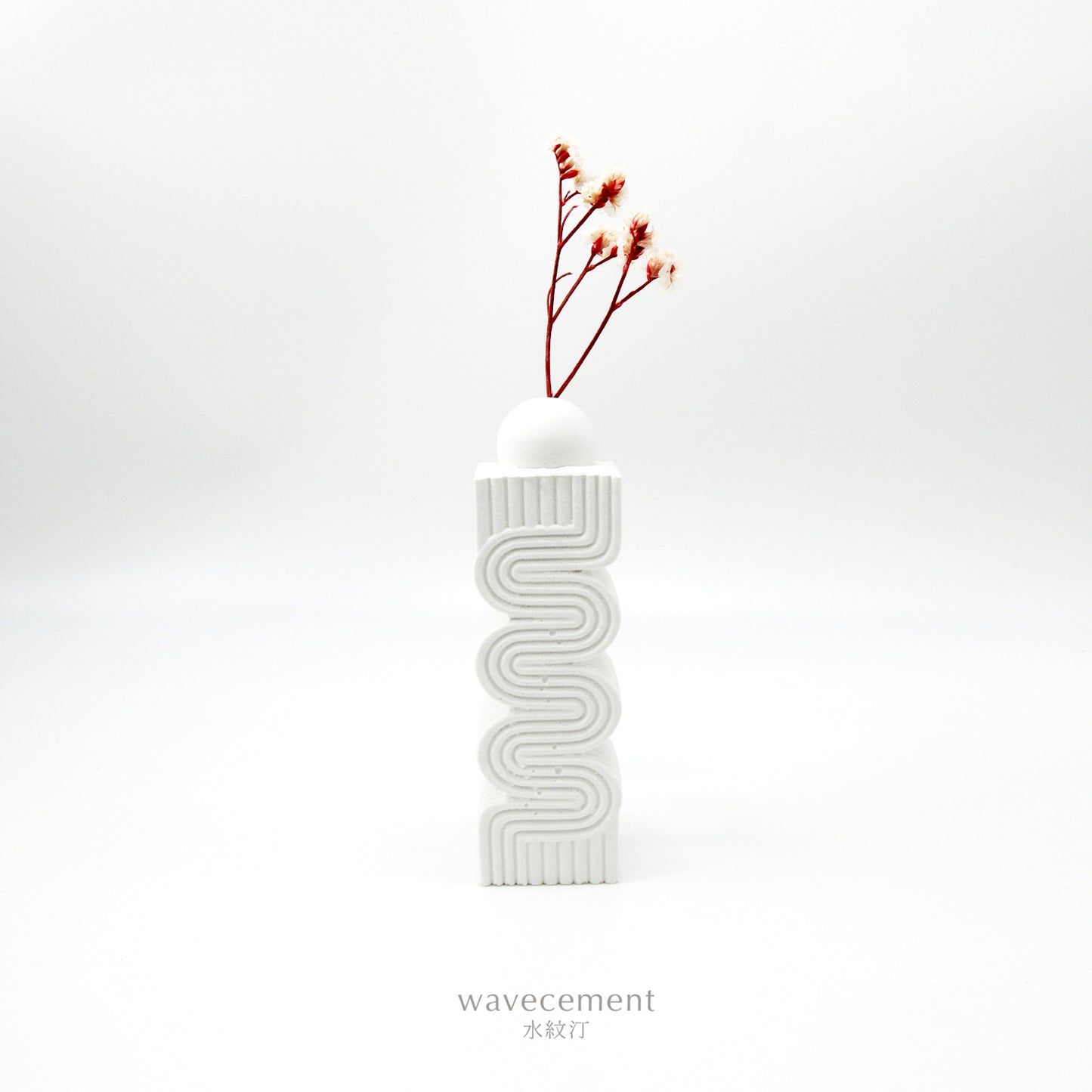 水紋汀居家擺設系列|水泥擴香花器 I wavecement Home|Cement Vases Diffuser I