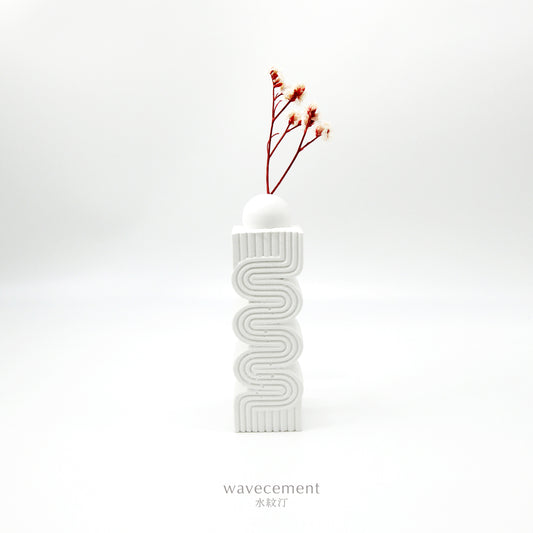 水紋汀居家擺設系列|水泥擴香花器 I wavecement Home|Cement Vases Diffuser I