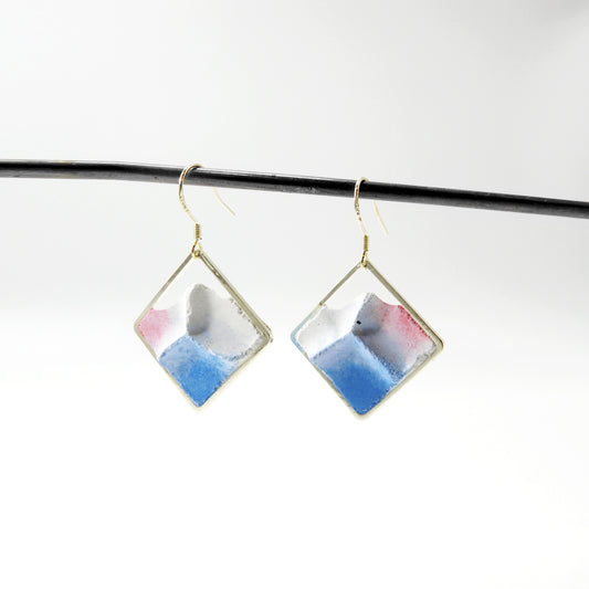 浮世繪系列|淺富士山水泥耳環 Ukiyo-e Series|Light Mount Fuji cement earring