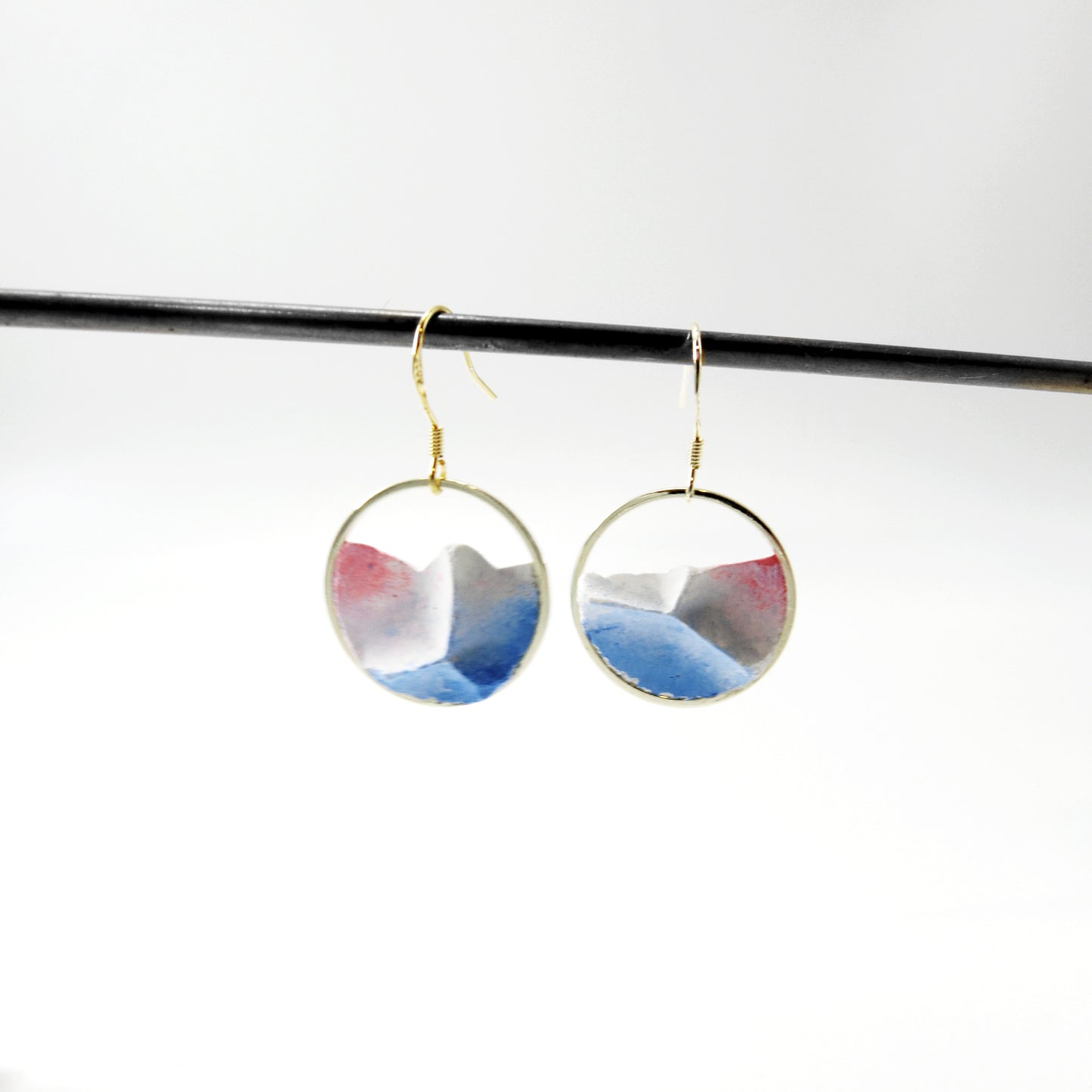浮世繪系列|淺富士山水泥耳環 Ukiyo-e Series|Light Mount Fuji cement earring