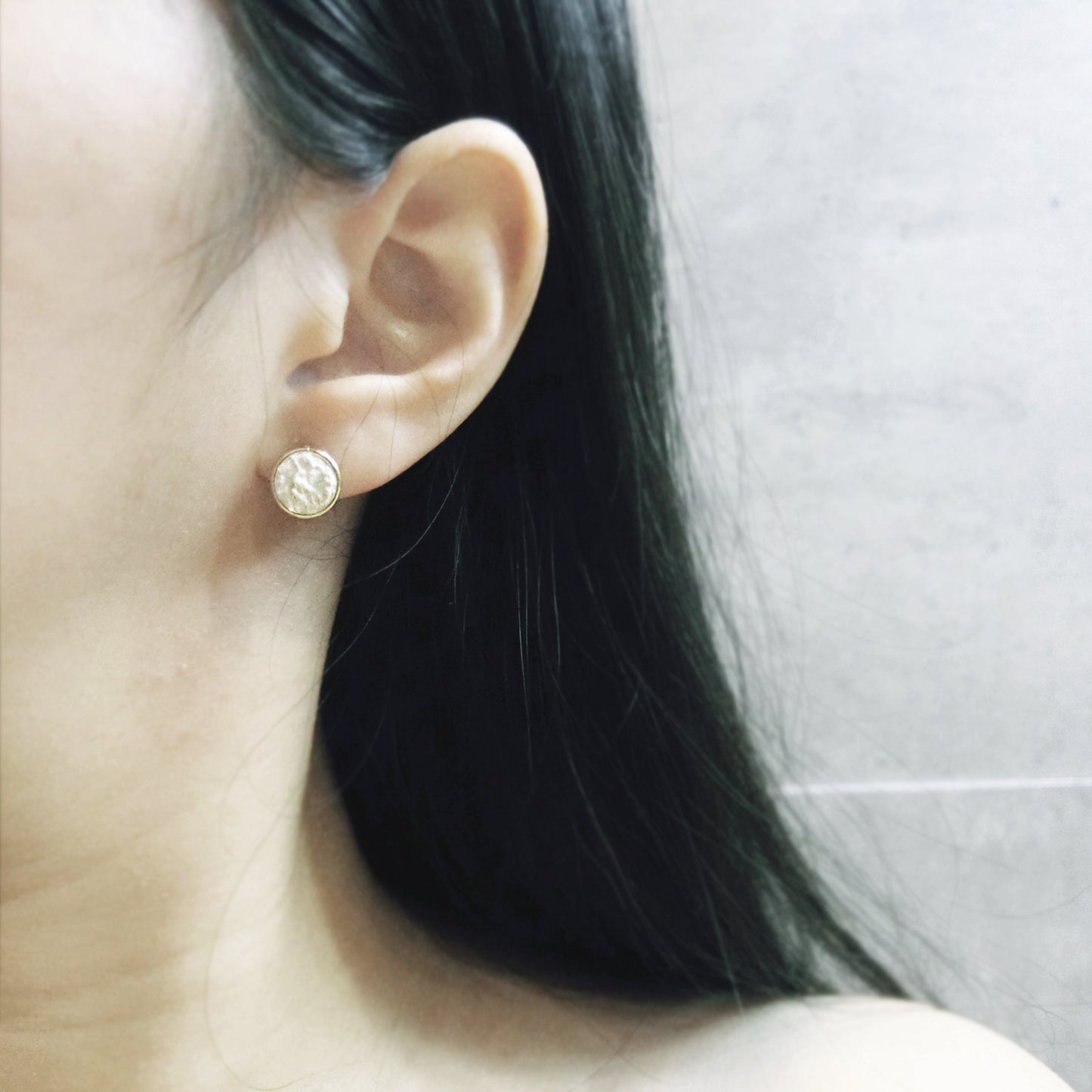 金沙系列|金沙水泥貼耳耳環 Golden Sand Series|Golden Sand Cement Earrings