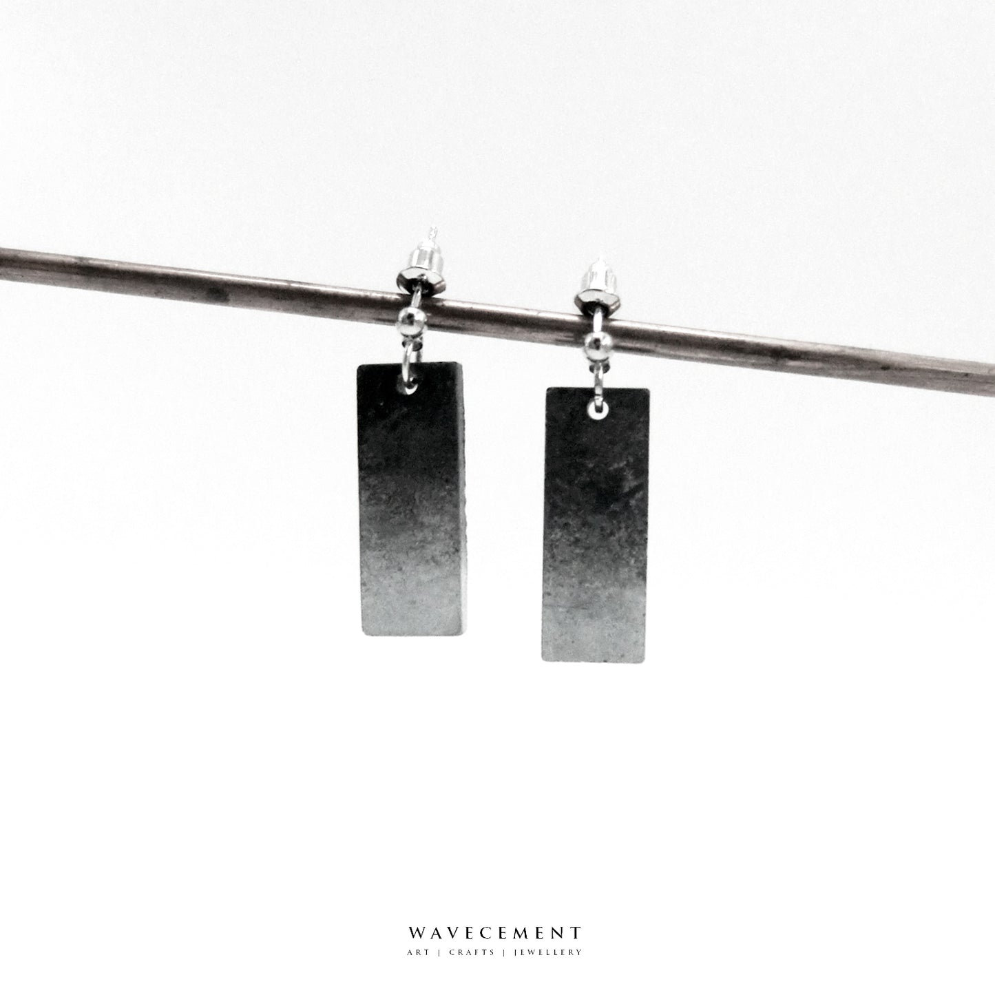 水墨系列|水墨畫短水泥耳環 Ink wash Series|Short Cement Earrings