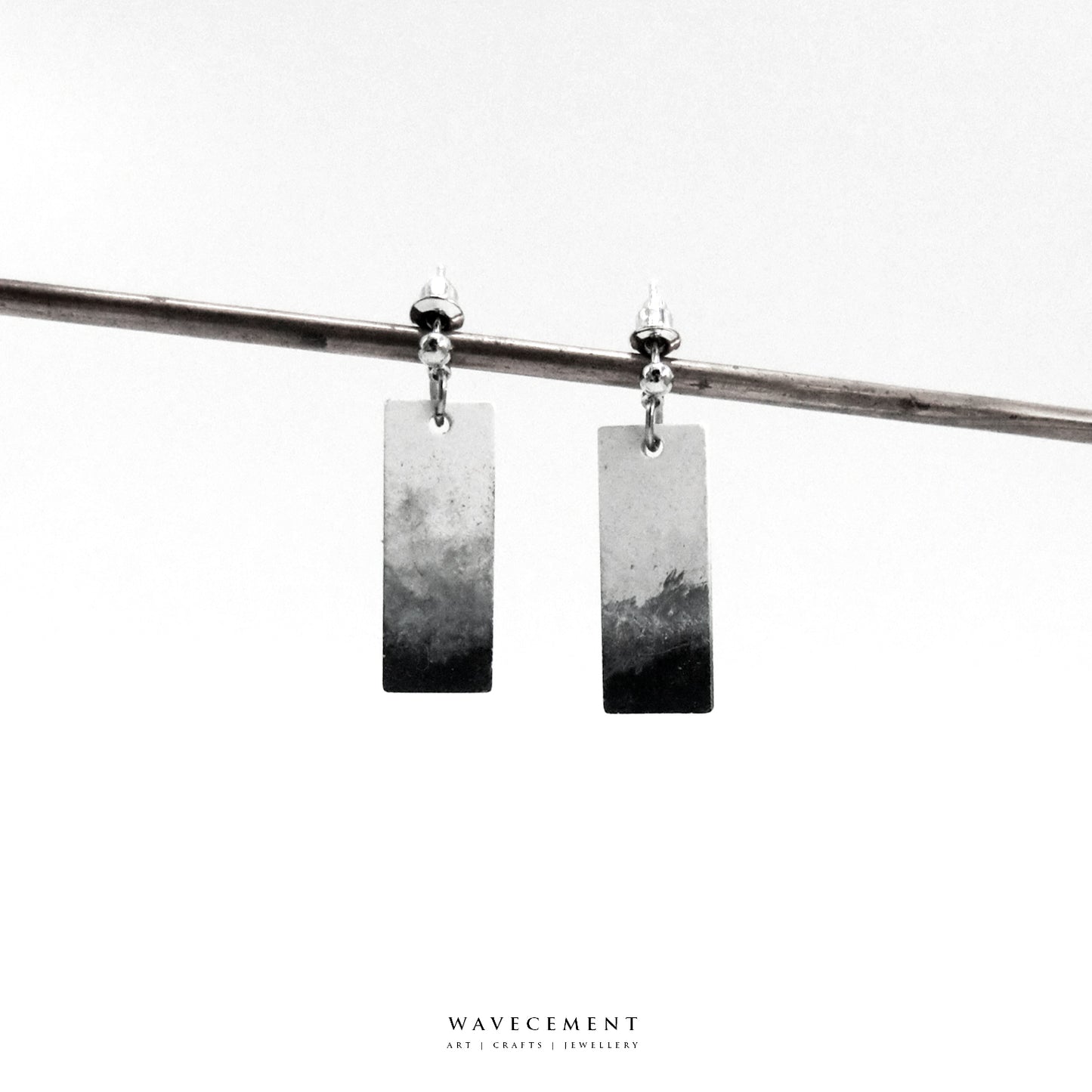 水墨系列|水墨畫短水泥耳環 Ink wash Series|Short Cement Earrings