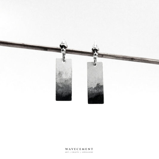 水墨系列|水墨畫短水泥耳環 Ink wash Series|Short Cement Earrings