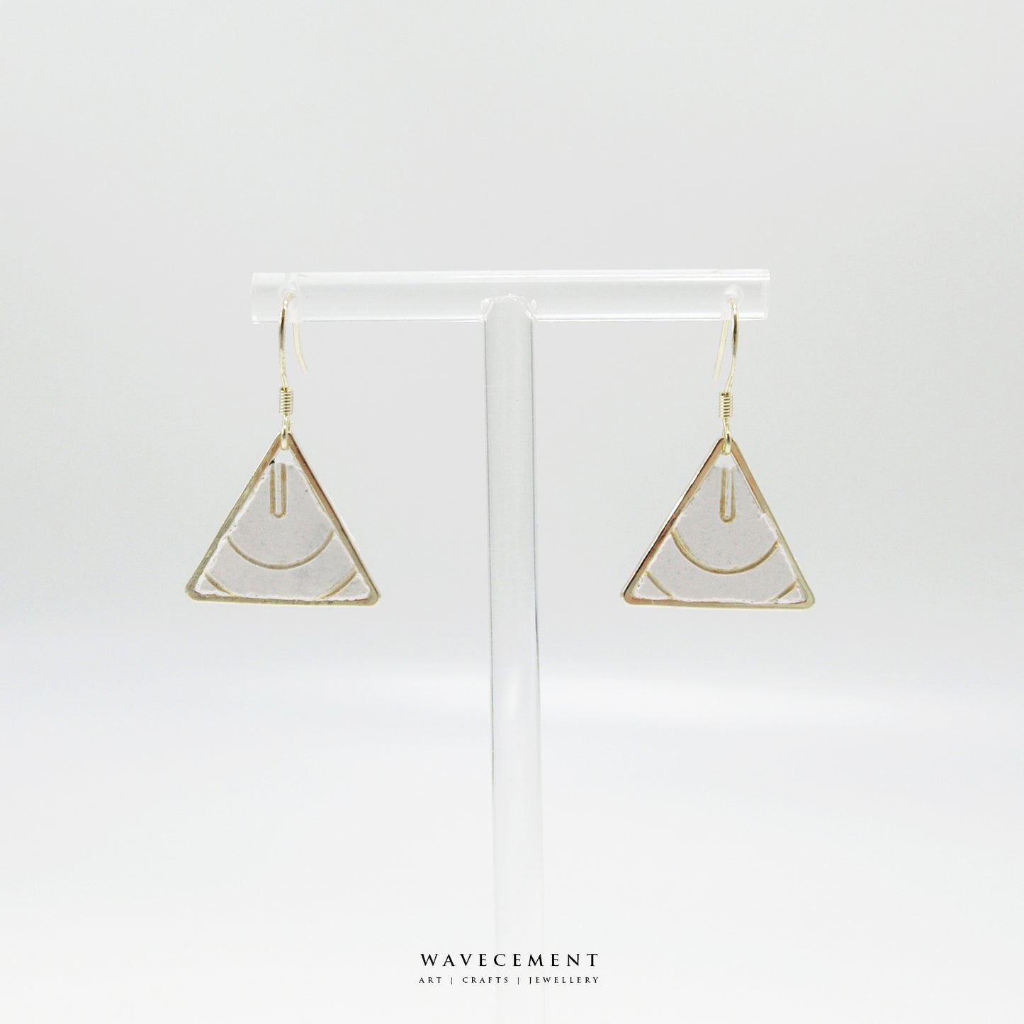 線條系列|幾何垂吊水泥耳環 Line Series|Geometry cement earring