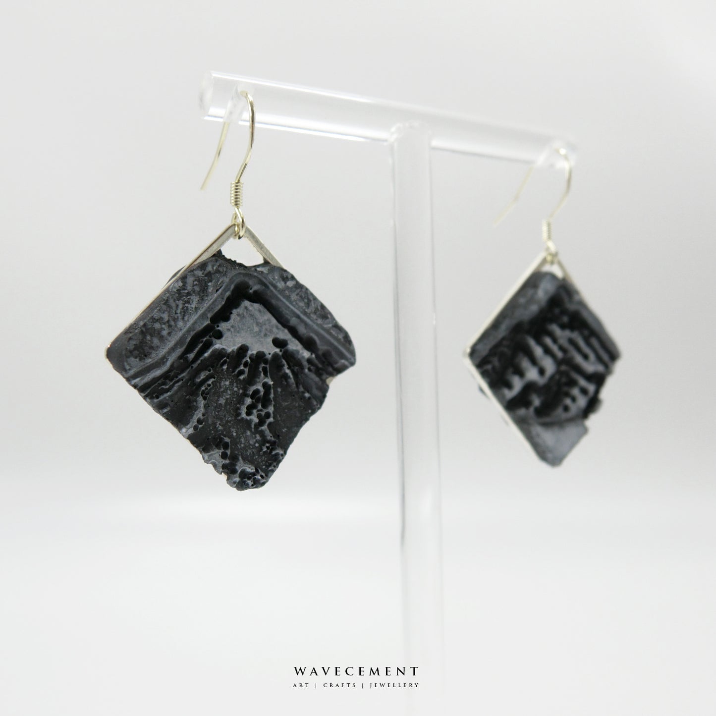 海岸山脈系列|黑山脈垂吊水泥耳環 Coast Mountains Series|Black Mountains Cement Earring