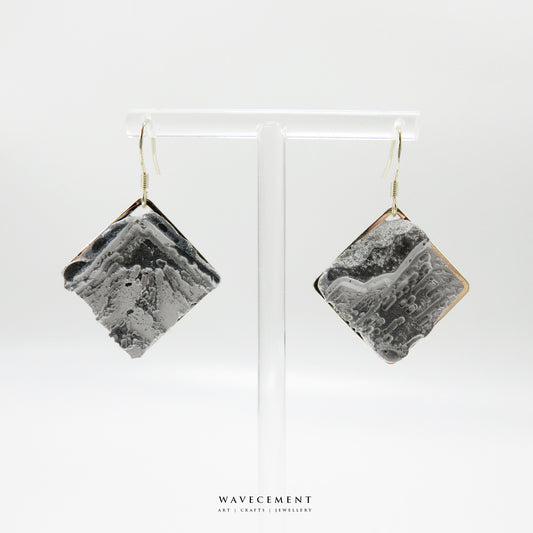 海岸山脈系列|白山脈垂吊水泥耳環 Coast Mountains Series|White Mountains Cement Earring