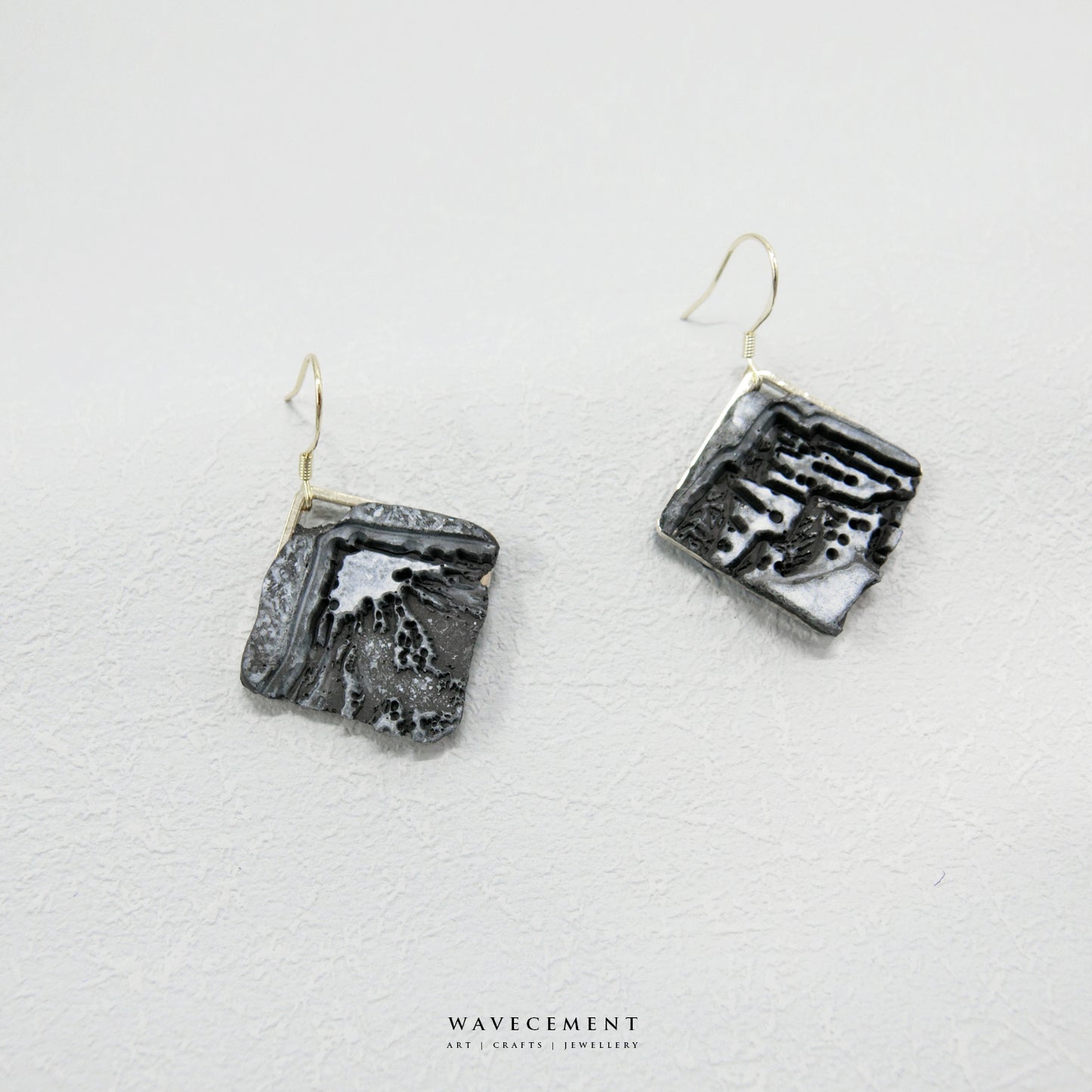 海岸山脈系列|黑山脈垂吊水泥耳環 Coast Mountains Series|Black Mountains Cement Earring