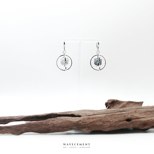 隕石轉轉系列|短耳環   Spinning Meteorite|Cement Earrings (Short)