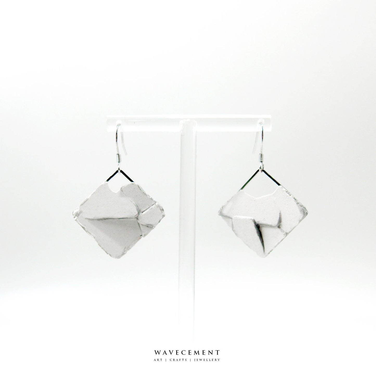 板塊系列|幾何垂吊水泥耳環 Plate Series|Geometry Cement Earring
