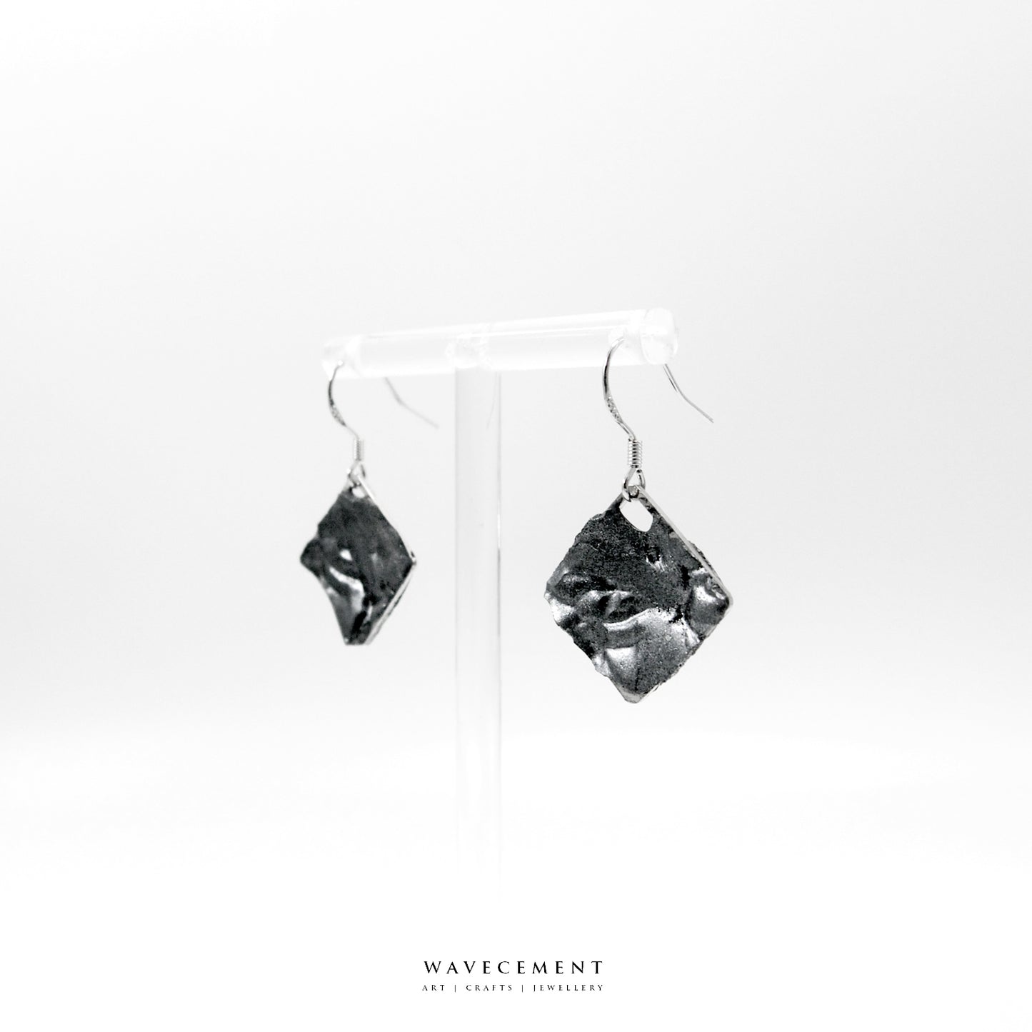 金屬系列|皺摺水泥耳環 Metal Series|Crease Cement Earrings