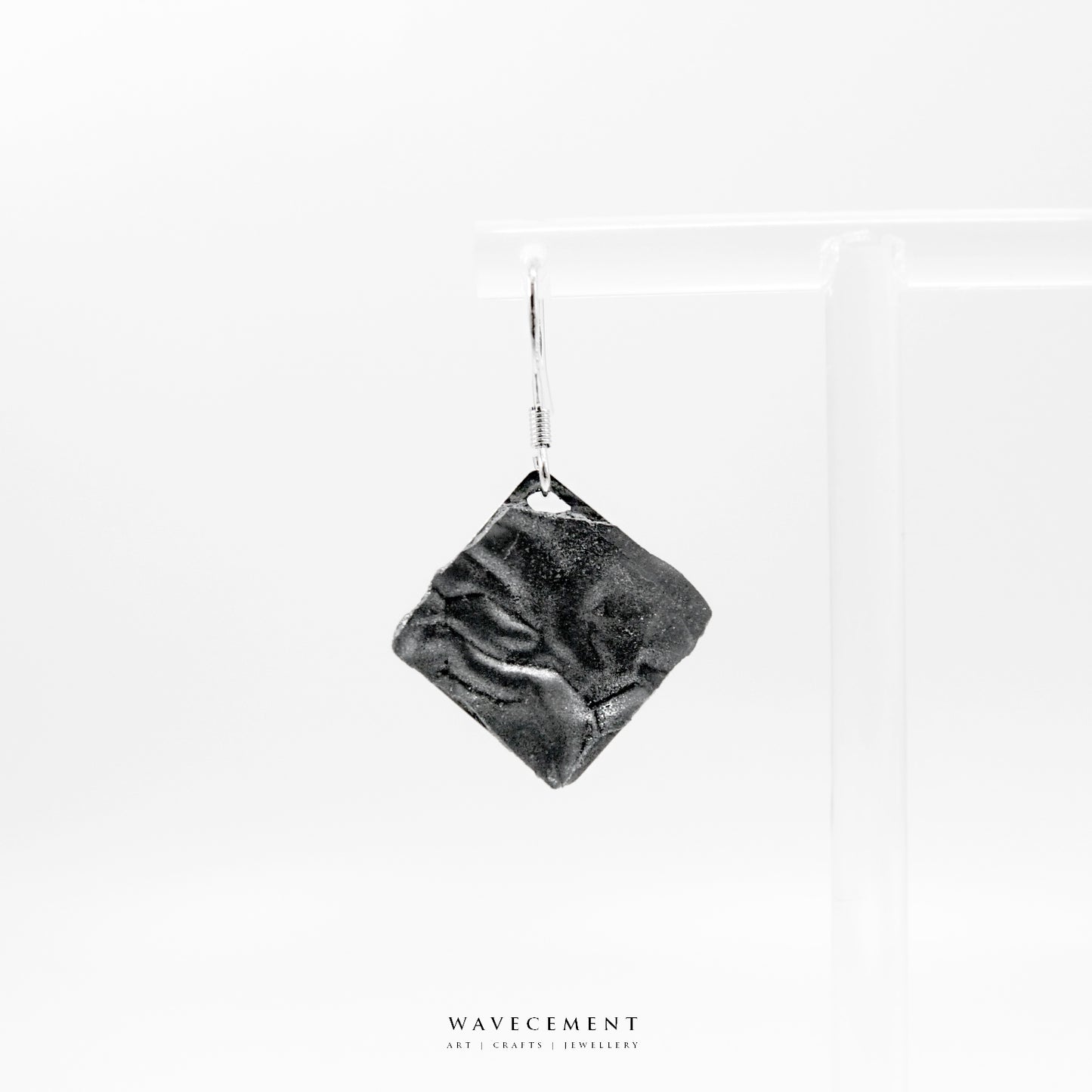 金屬系列|皺摺水泥耳環 Metal Series|Crease Cement Earrings