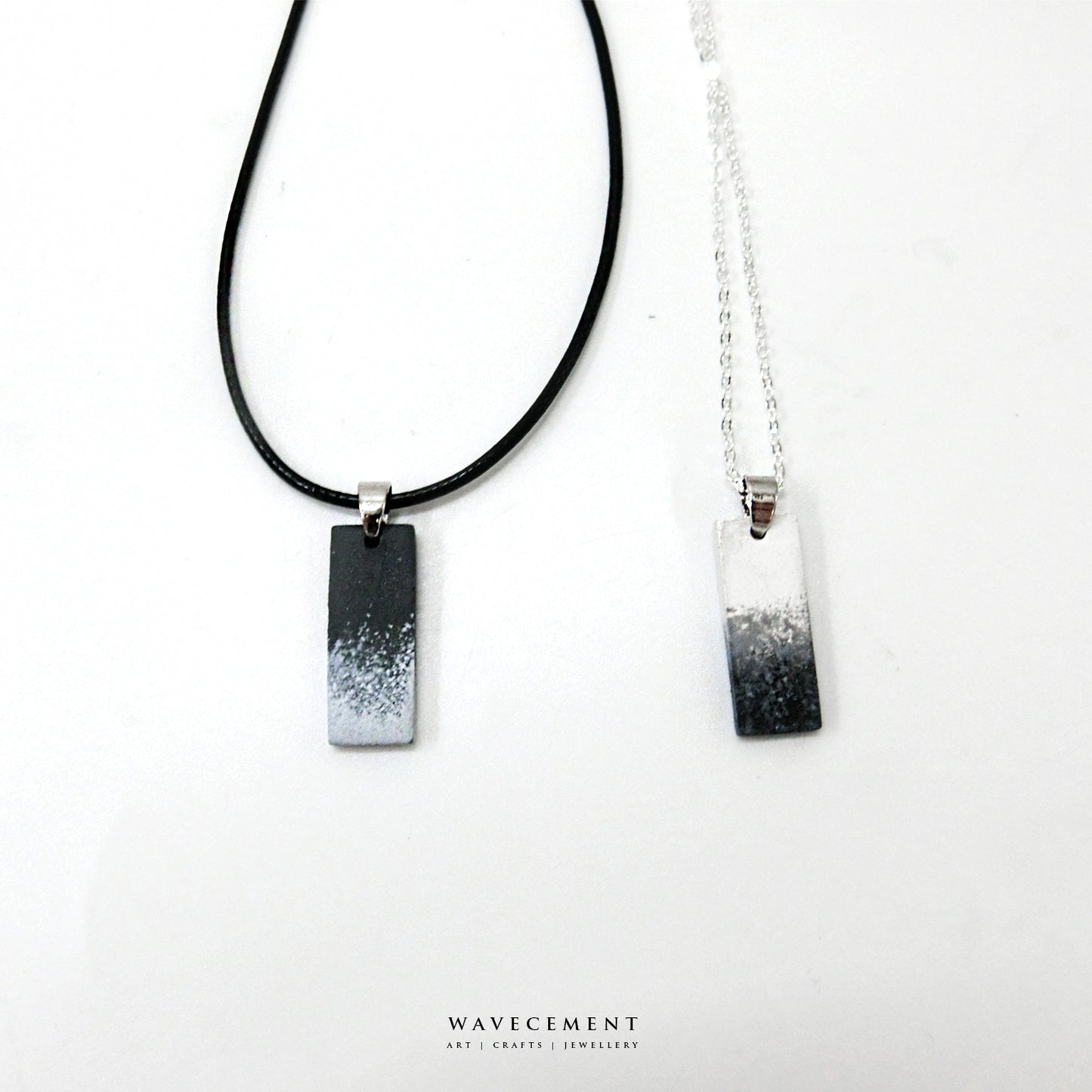 水墨系列|水墨畫水泥項鍊 Ink wash Series| Cement Earrings Cement Necklace