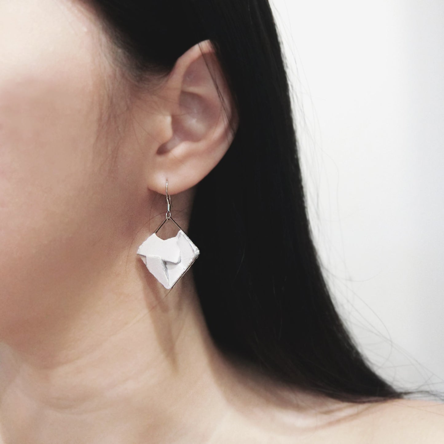 板塊系列|幾何垂吊水泥耳環 Plate Series|Geometry Cement Earring
