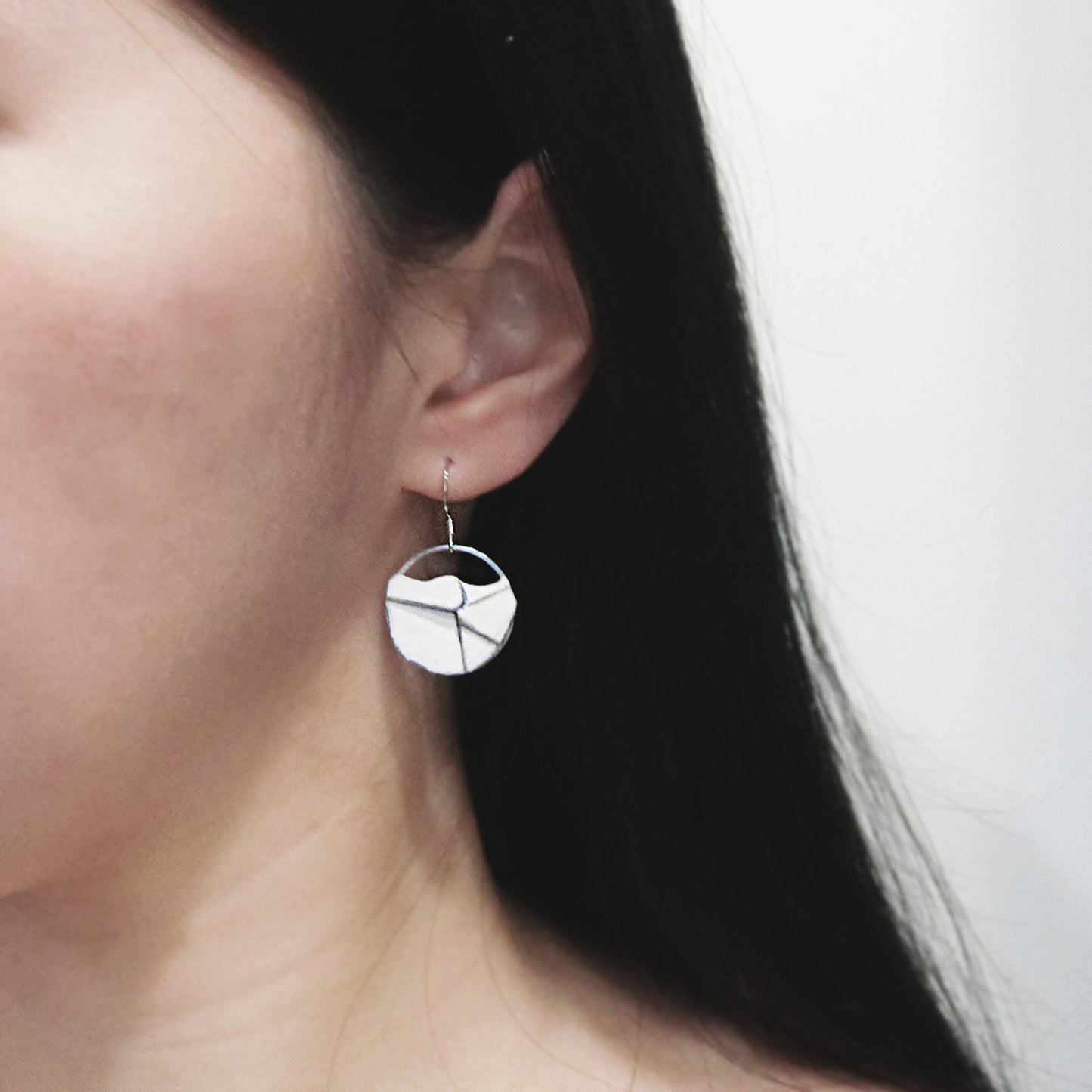 板塊系列|幾何垂吊水泥耳環 Plate Series|Geometry Cement Earring