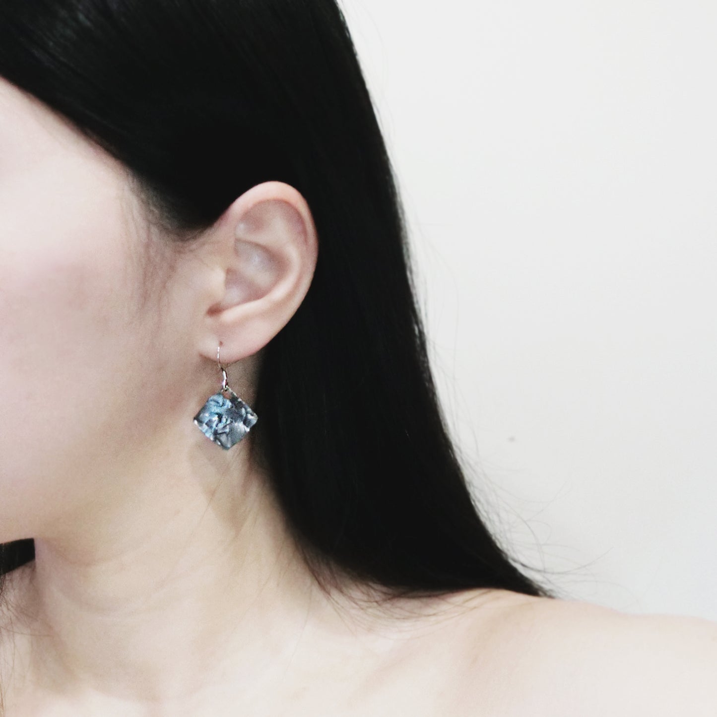 金屬系列|皺摺水泥耳環 Metal Series|Crease Cement Earrings