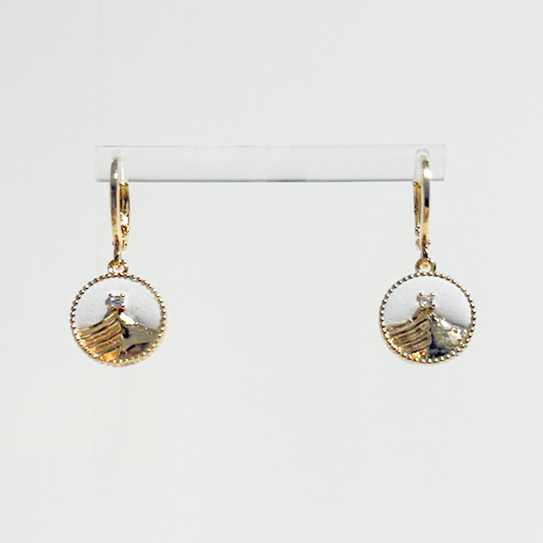 Compass Series - 沙丘金耳環 Dune Gold Earrings