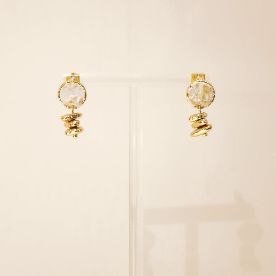 Beans 系列|金色Beans耳環 Beans Series|Gold Beans Earrings
