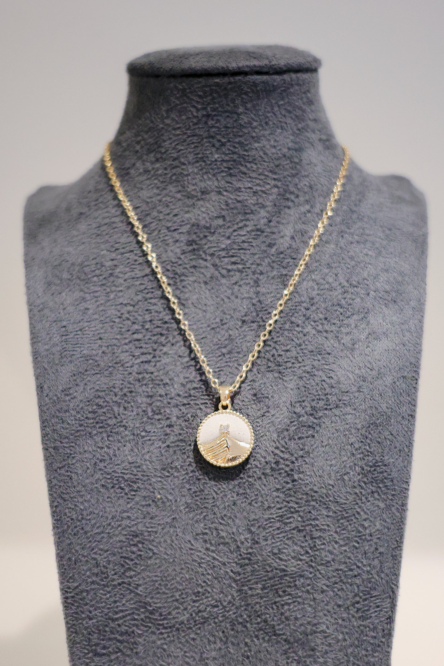 羅盤系列|金白沙丘羅盤項鍊 Compass Series|Gold White Dune Compass Necklace