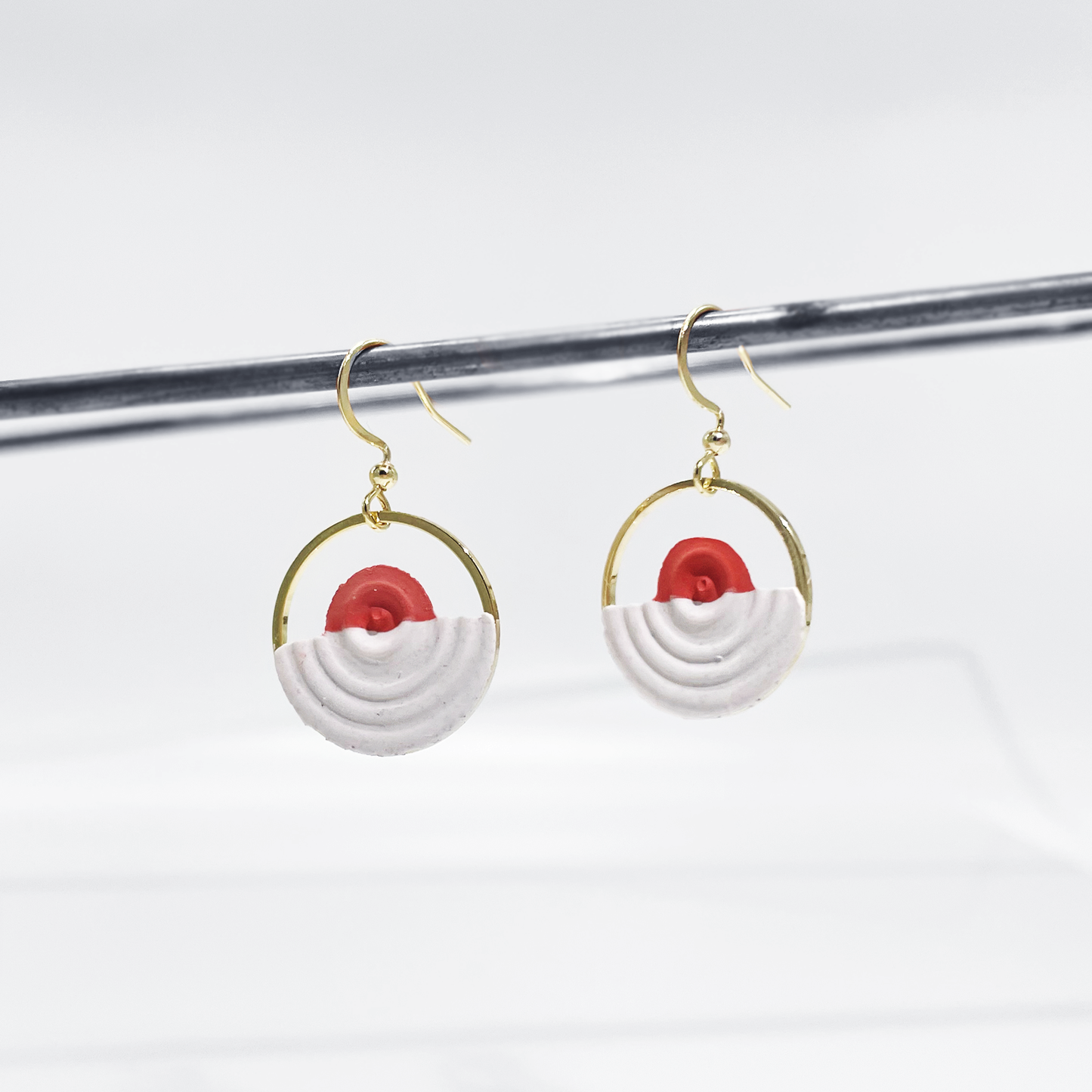 窗外風景系列|日出垂吊水泥耳環 Scenery Series|Sunrise Cement Earrings