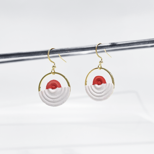 窗外風景系列|日出垂吊水泥耳環 Scenery Series|Sunrise Cement Earrings