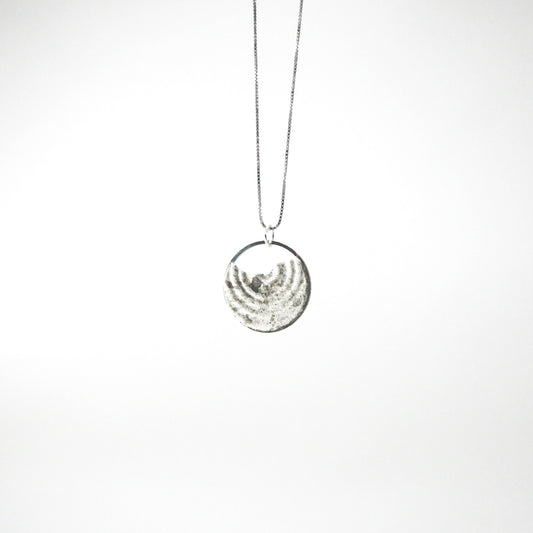 水紋系列｜銀水紋水泥項鍊 Wave Series｜Silver Wave Pattern Cement Necklace