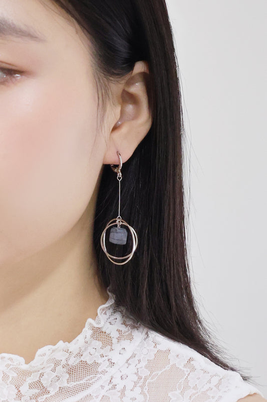 隕石轉轉系列｜長耳環  Spinning Meteorite｜Cement Earrings (Long)
