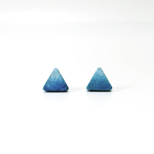 節氣系列｜小雪(藍)貼耳水泥耳環 Solar term Series｜Minor Snow triangle cement earring