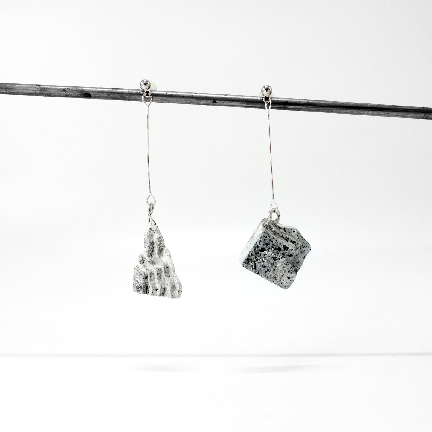 島嶼系列｜地形垂吊水泥耳環 Island Series｜Terrain Cement Pendant Earrings