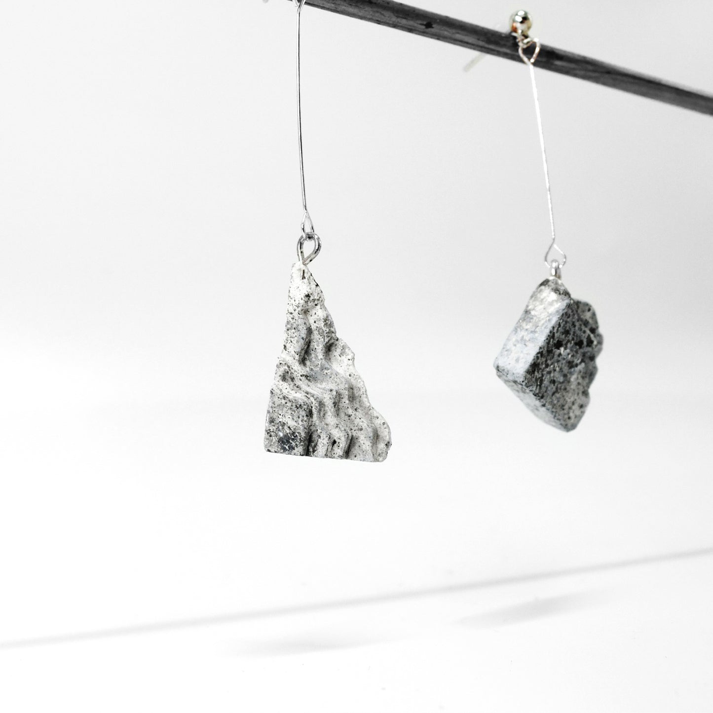 島嶼系列｜地形垂吊水泥耳環 Island Series｜Terrain Cement Pendant Earrings