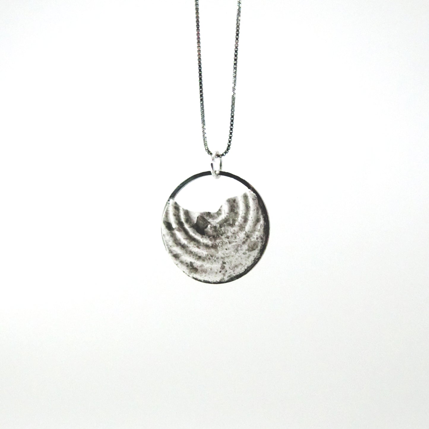 水紋系列｜銀水紋水泥項鍊 Wave Series｜Silver Wave Pattern Cement Necklace