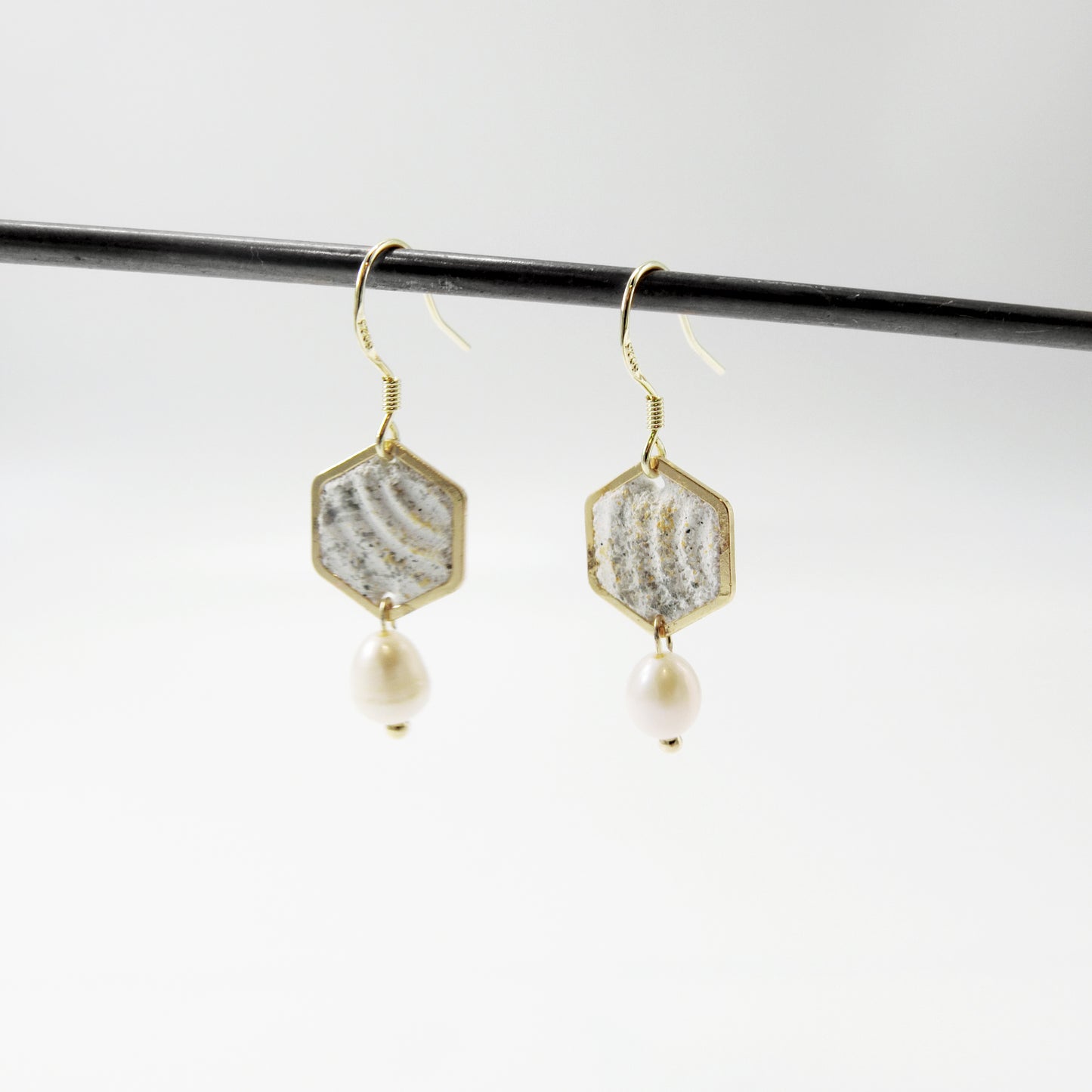 珍珠系列｜典雅珍珠水泥耳環 Pearl Series｜Pearl Cement Earrings