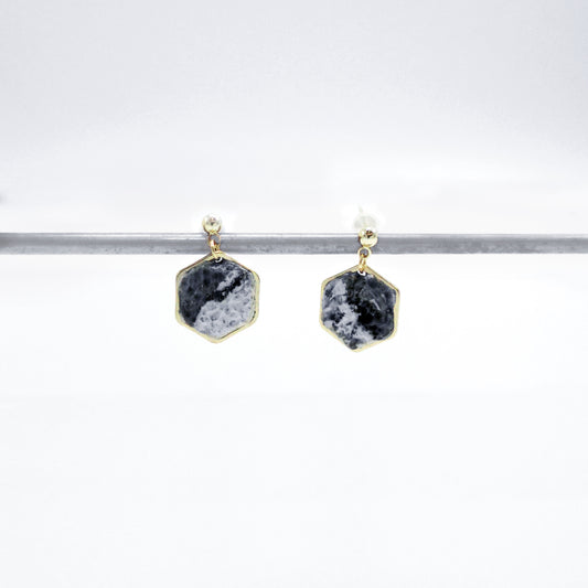 六角金沙系列｜日夜白晝水泥耳環 Hexagonal Sand Series｜Day & Night Cement Earrings