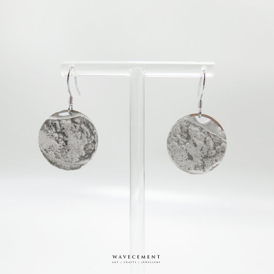 月海系列｜月海垂吊水泥耳環 Lunar Series｜Lunar Mare Cement Earring