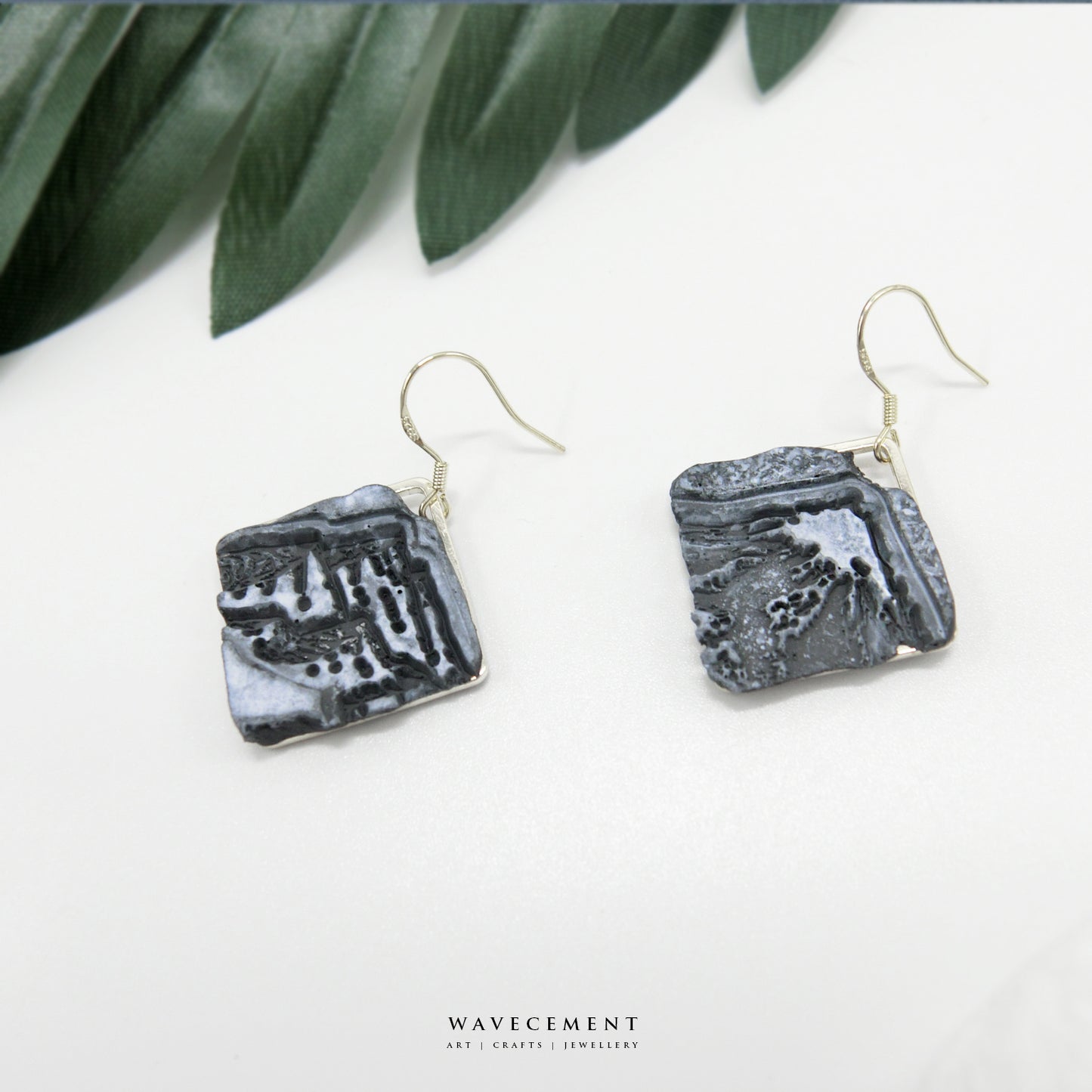 海岸山脈系列｜黑山脈垂吊水泥耳環 Coast Mountains Series｜Black Mountains Cement Earring