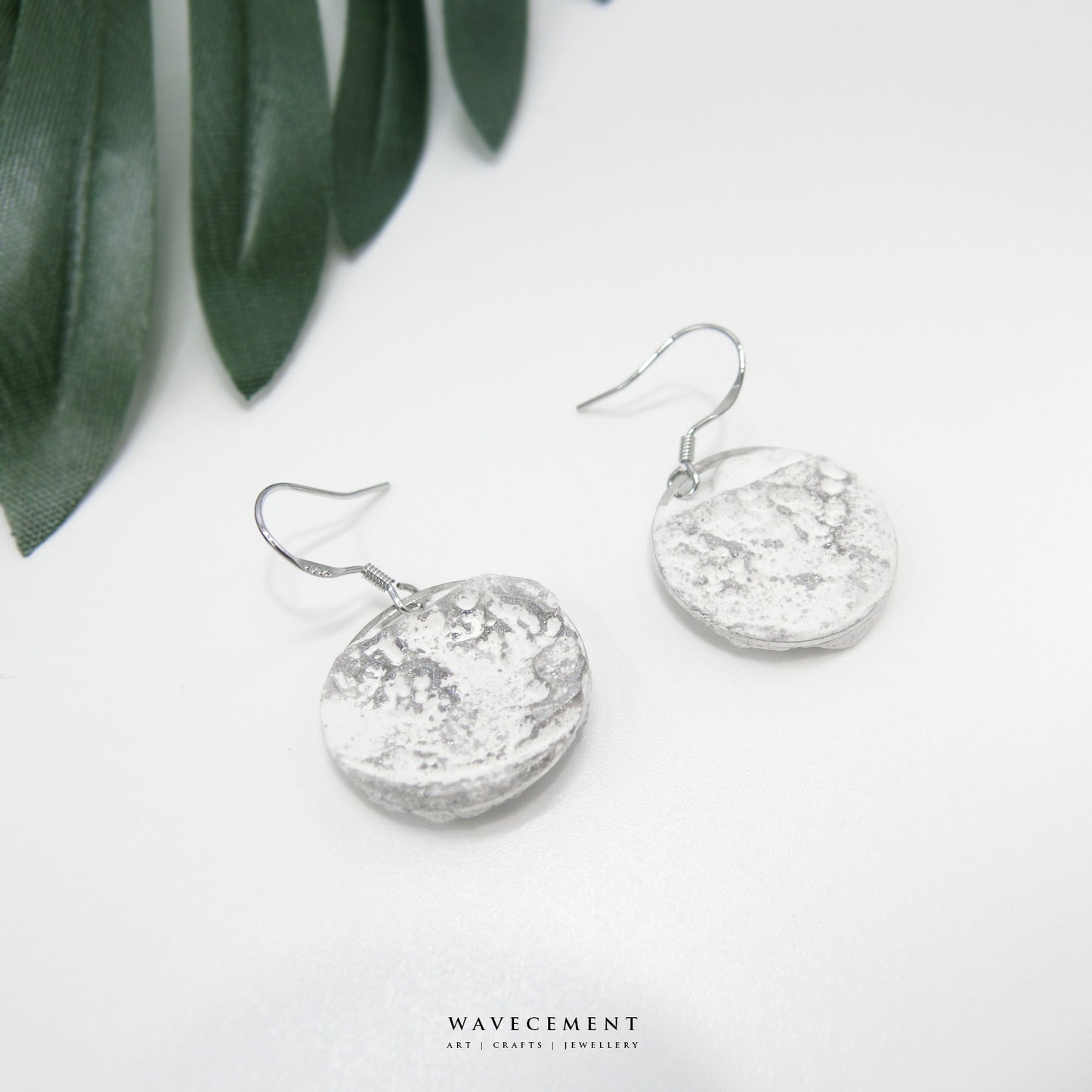 月海系列｜月海垂吊水泥耳環 Lunar Series｜Lunar Mare Cement Earring