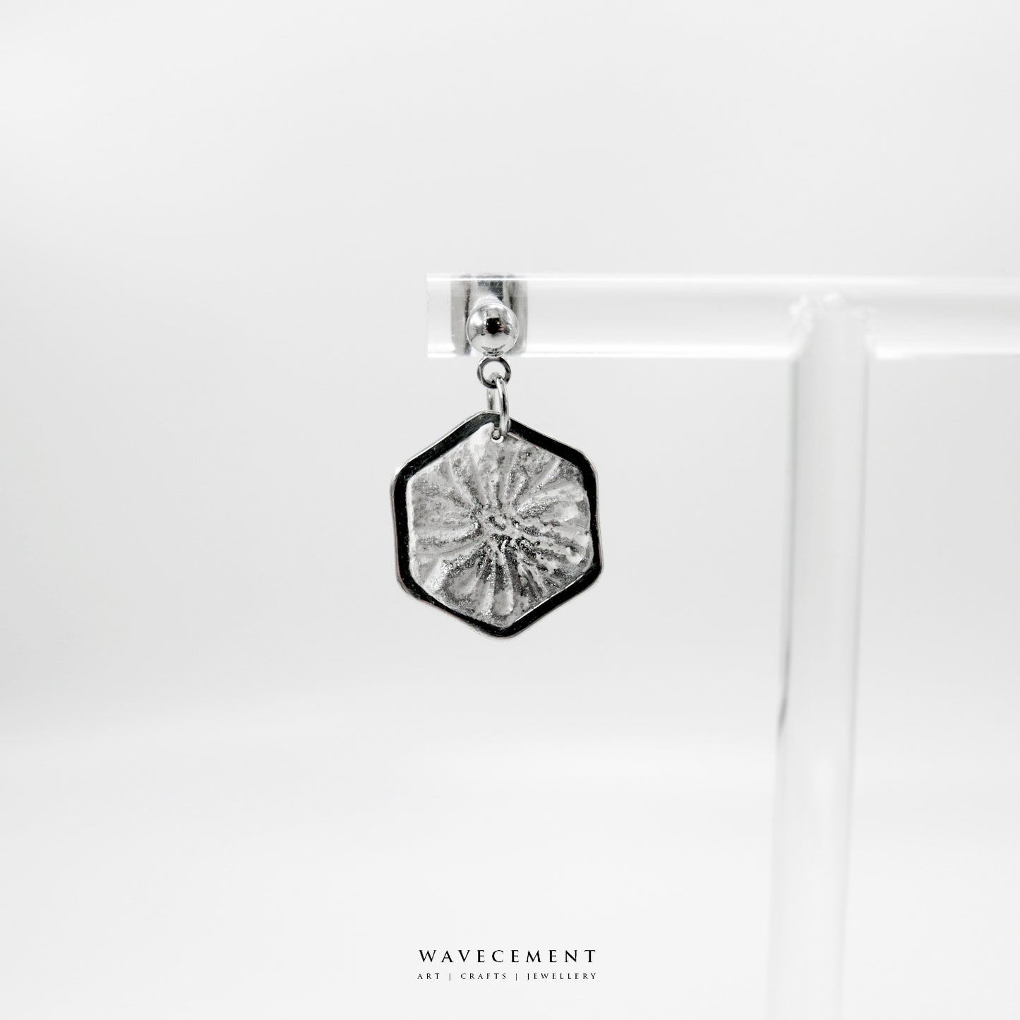 六角金沙系列｜花花水泥耳環 Hexagonal Sand Series｜Flower Cement Earrings