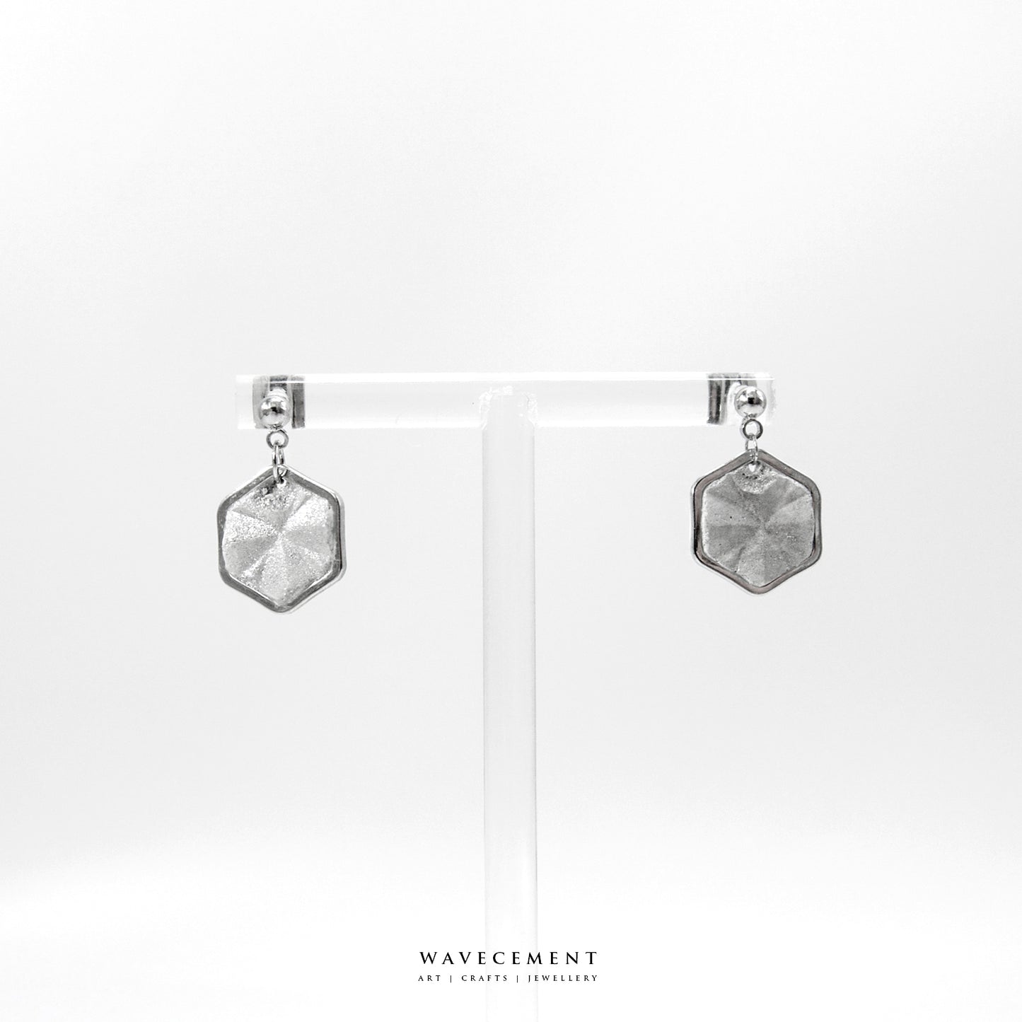 六角金沙系列｜光芒水泥耳環 Hexagonal Sand Series｜Shining Cement Earrings