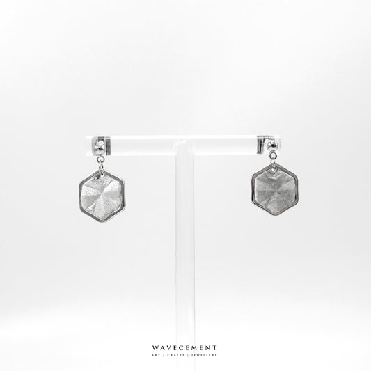 六角金沙系列｜光芒水泥耳環 Hexagonal Sand Series｜Shining Cement Earrings