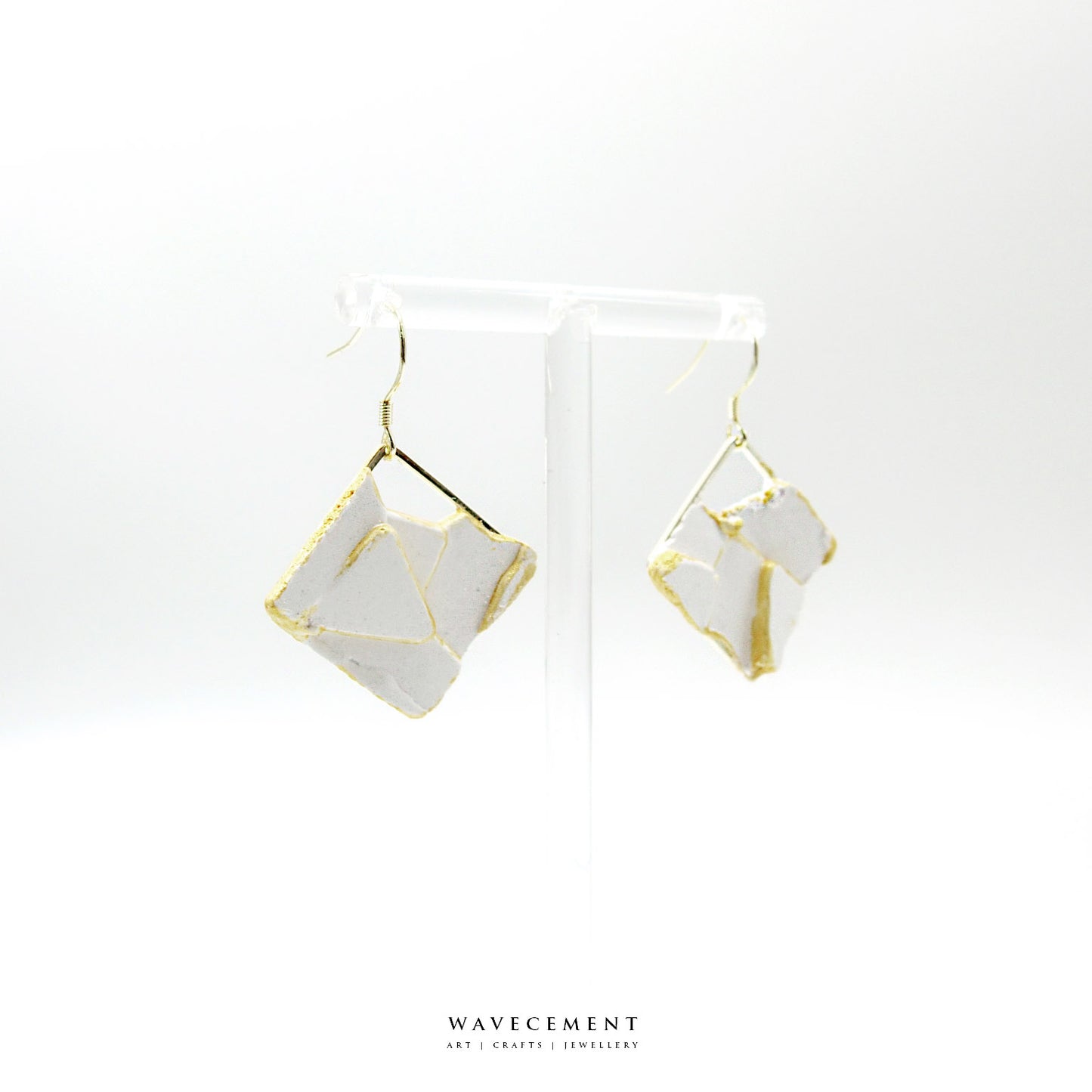 板塊系列｜幾何垂吊水泥耳環 Plate Series｜Geometry Cement Earring