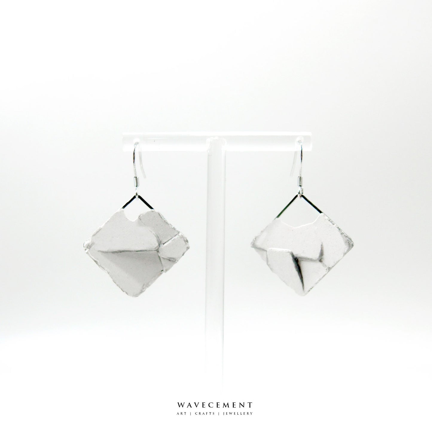 板塊系列｜幾何垂吊水泥耳環 Plate Series｜Geometry Cement Earring