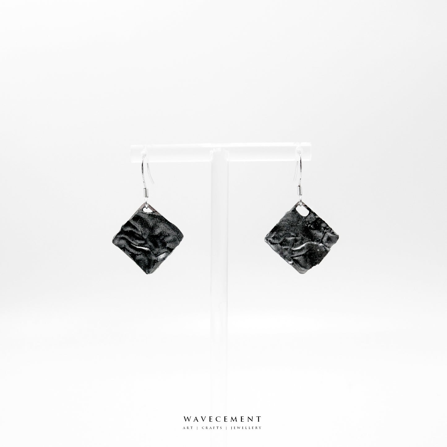 金屬系列｜皺摺水泥耳環 Metal Series｜Crease Cement Earrings