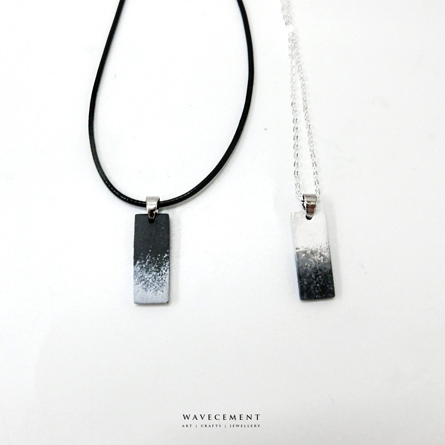 水墨系列｜水墨畫水泥項鍊 Ink wash Series｜ Cement Earrings Cement Necklace