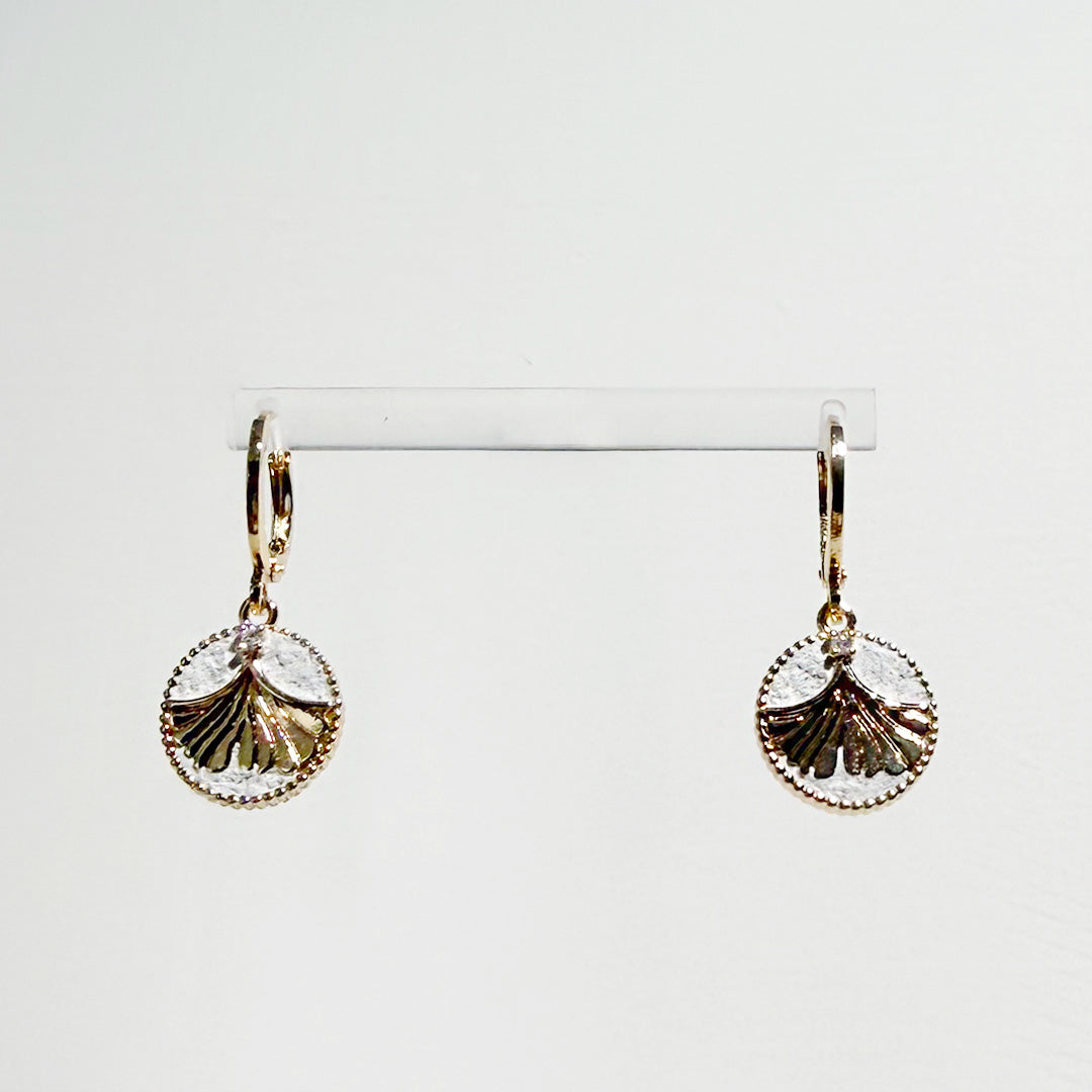 Compass Series - 銀杏金耳環 Ginkgo Gold Earrings