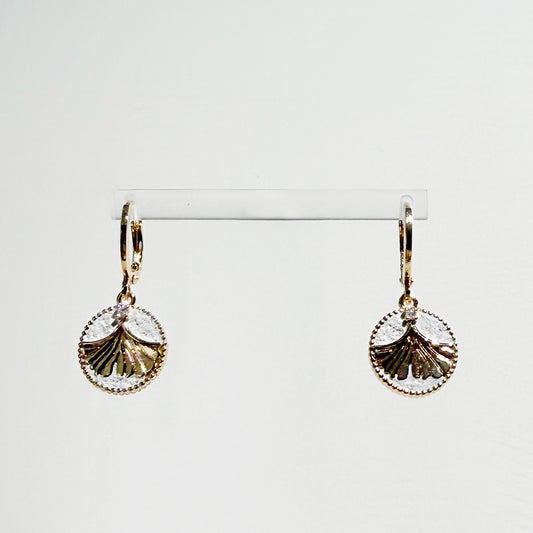 Compass Series - 銀杏金耳環 Ginkgo Gold Earrings
