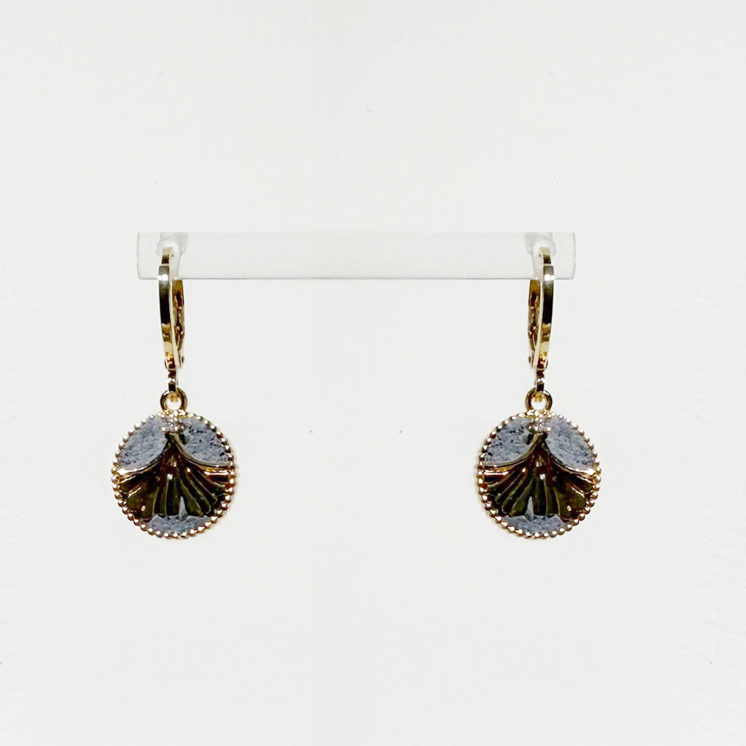 Compass Series - 銀杏金耳環 Ginkgo Gold Earrings